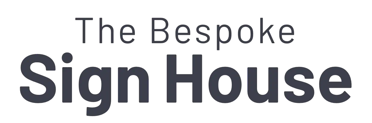 Logo of 'The Bespoke Sign House' with a plain background