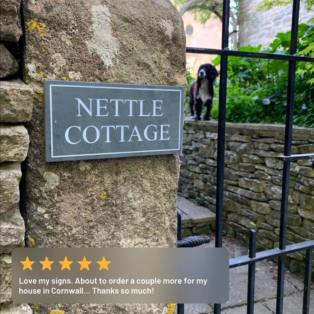 Slate House Name Sign with Border