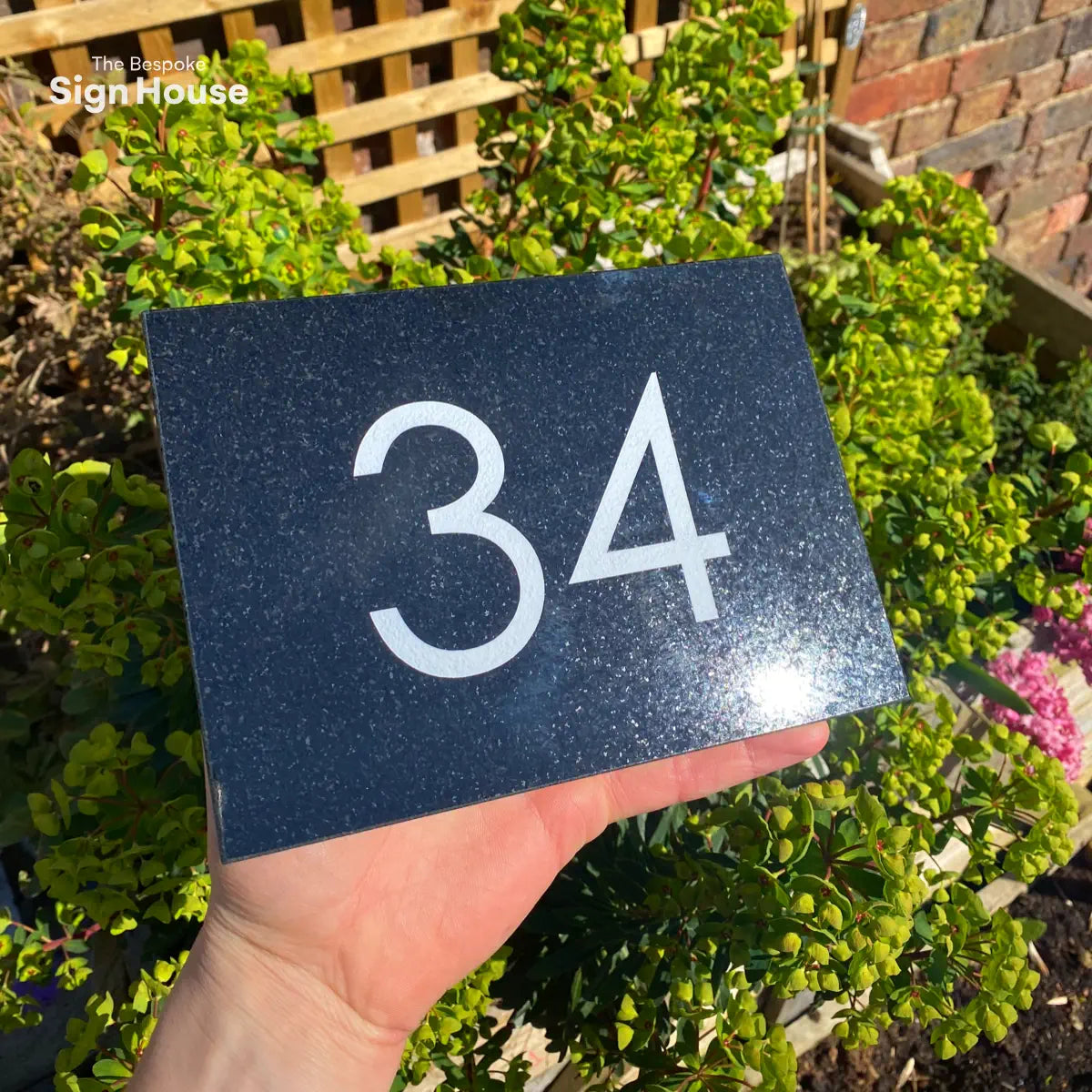 black granite door number