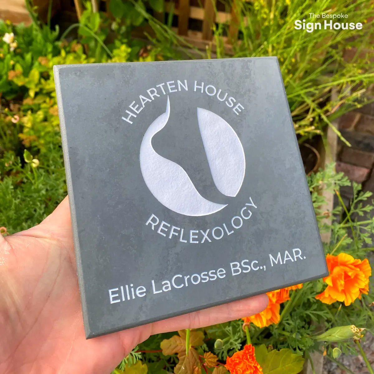 Square Slate Logo Sign