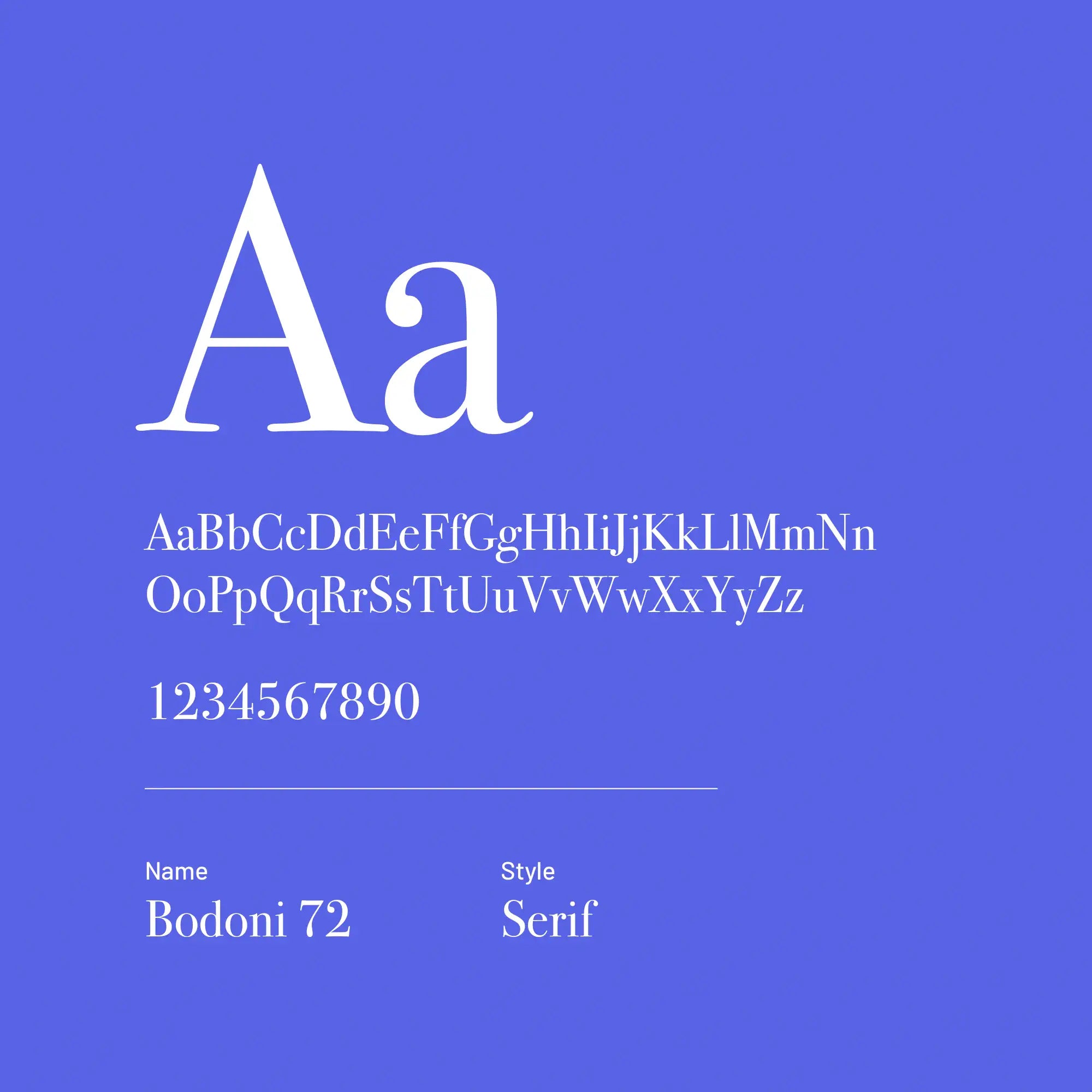 Display of the Santa Fe serif font on a blue background with letters and numbers.