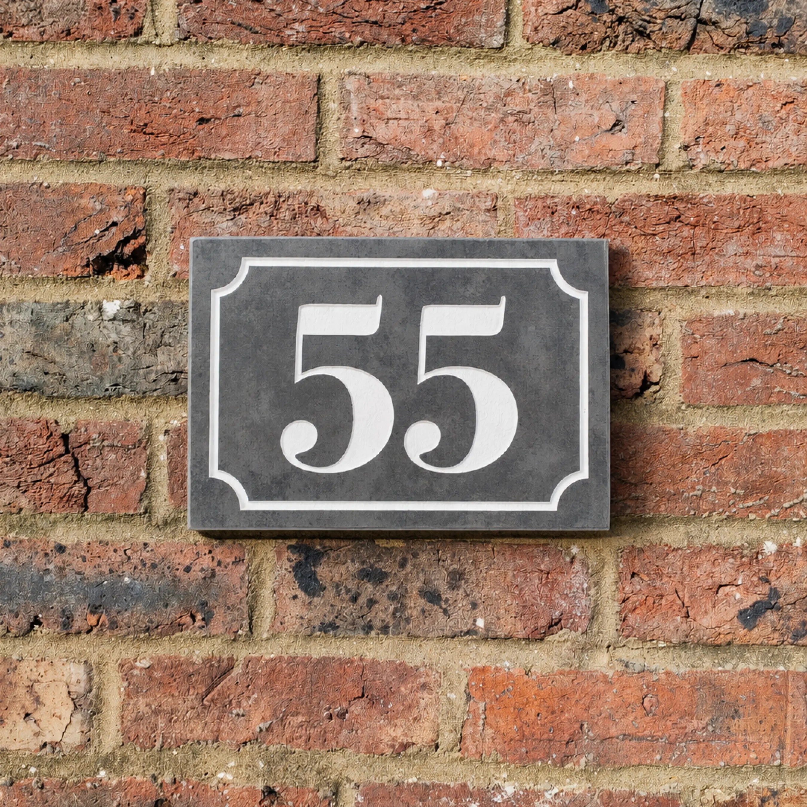 French Style Slate House Number Sign