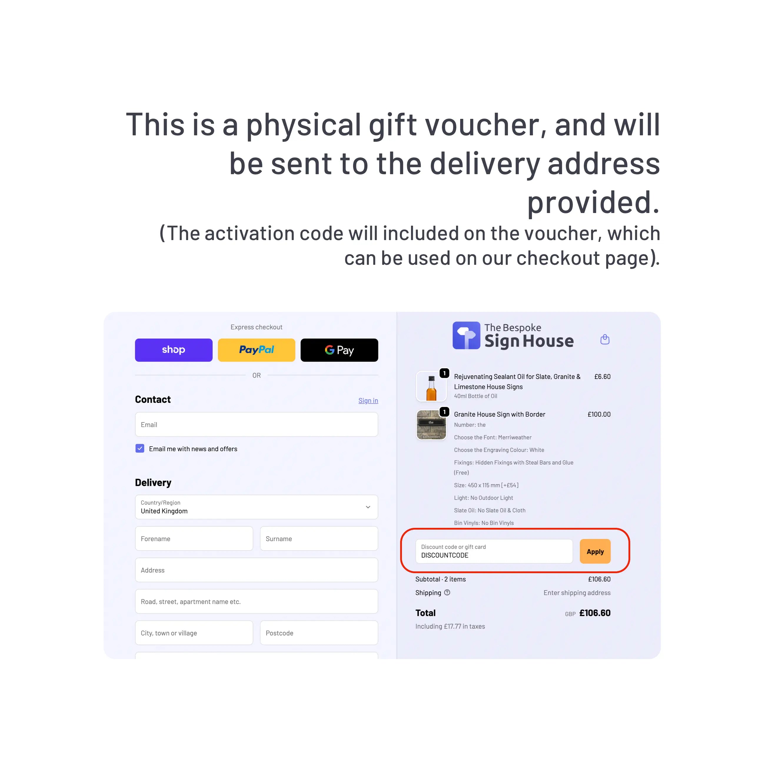 Online shopping cart with payment options and product details on a light gray background