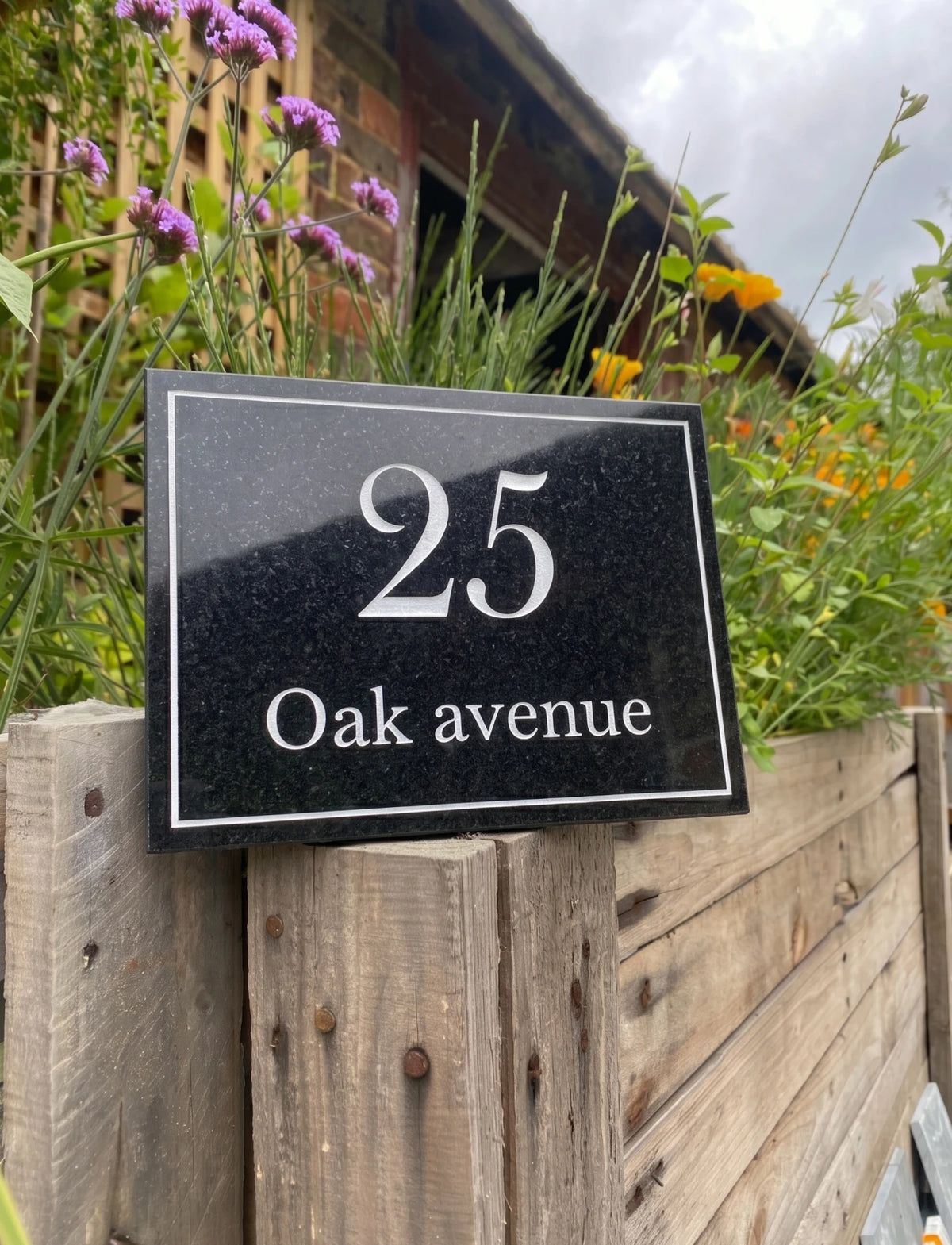 Granite Wide Number Sign