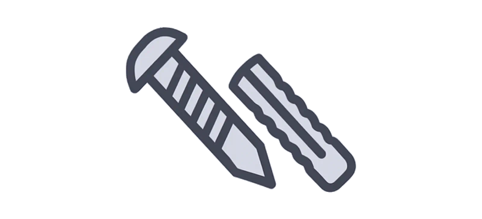 Diagram of a screw and wall plug