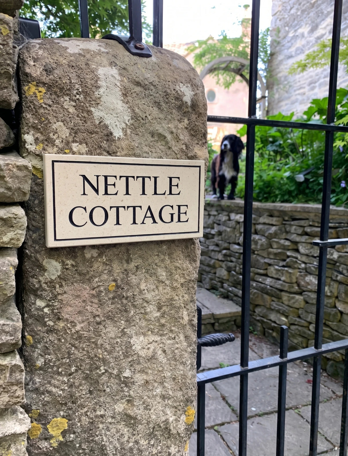 Limestone House Name Sign