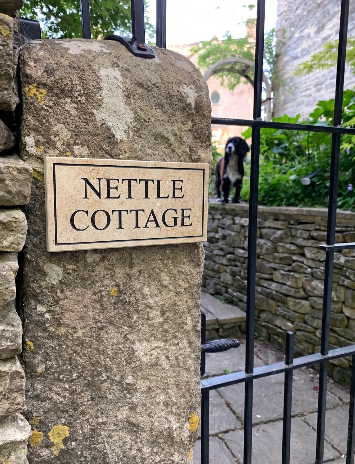 Limestone House Name Sign
