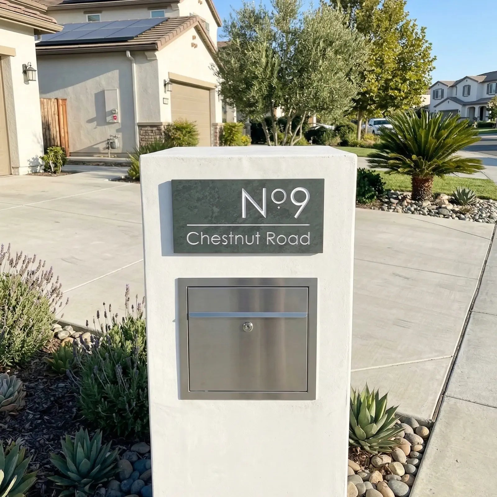 Contemporary Slate Address Plaque