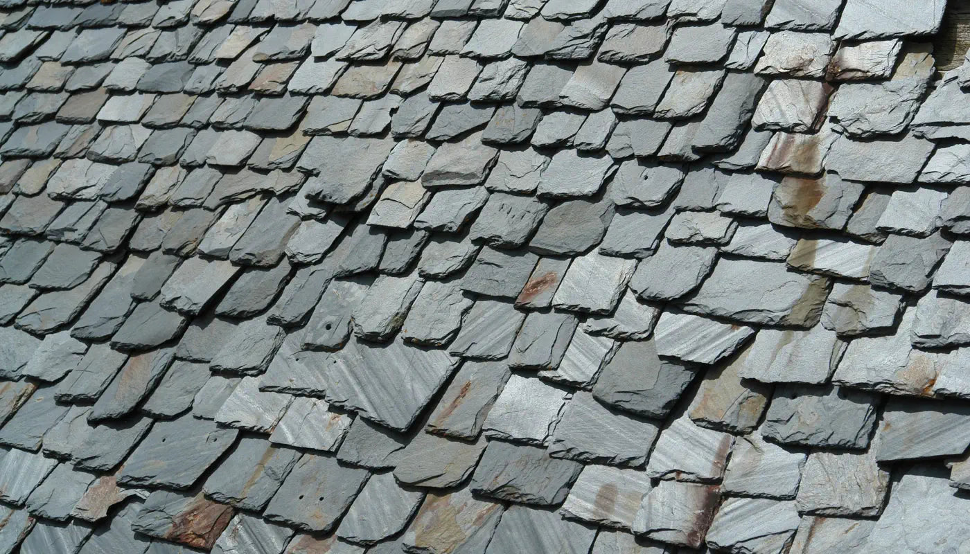Traditional slate roof tiles