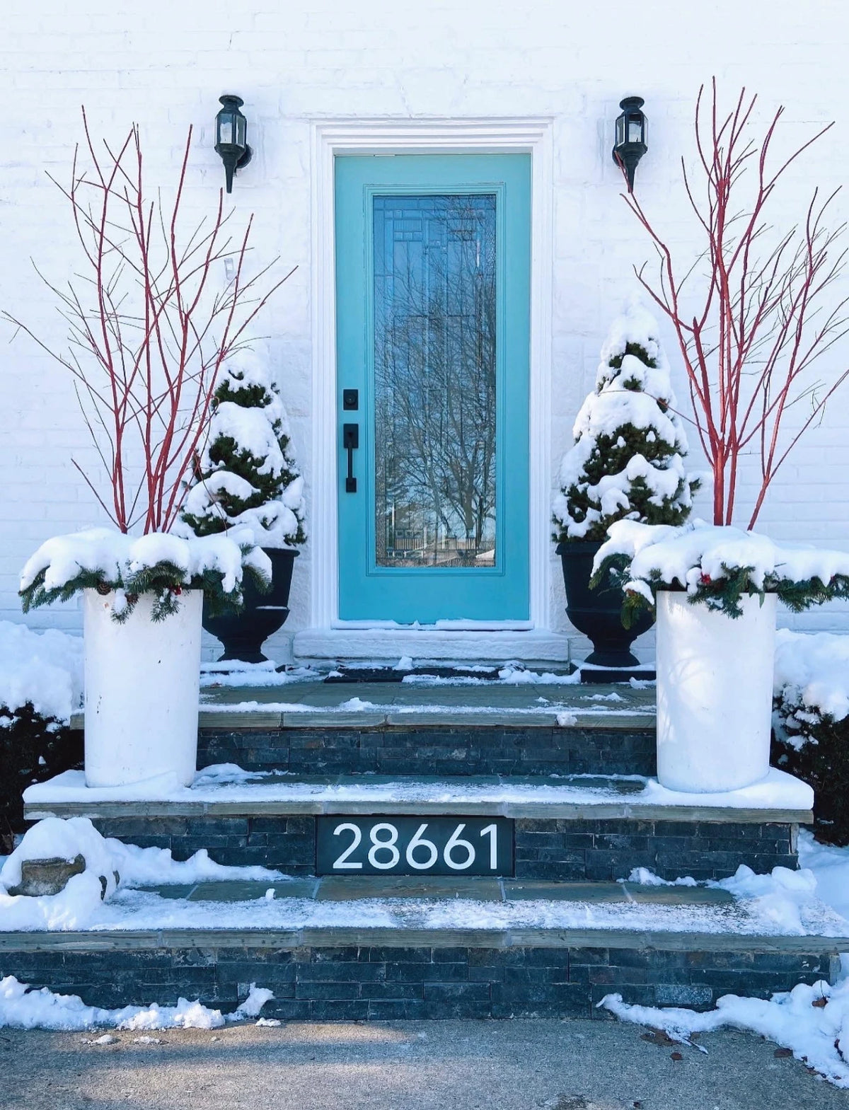 Long Slate House Number Sign