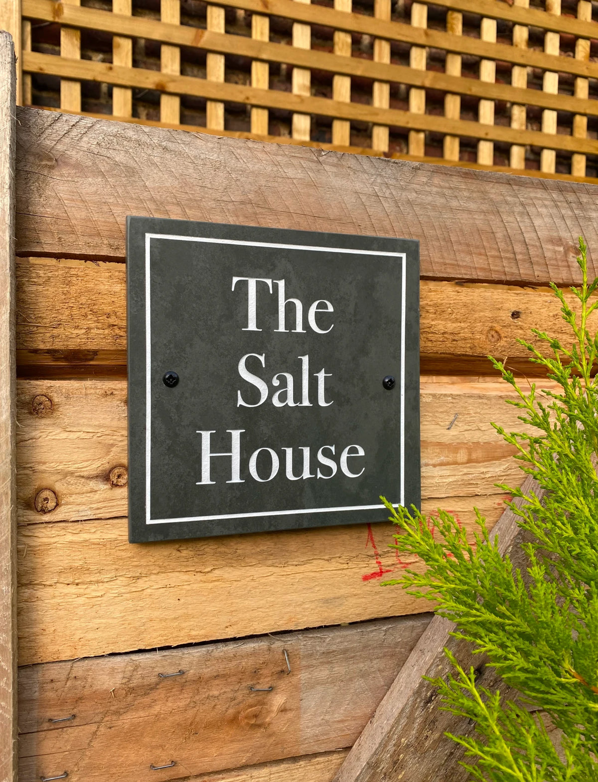 Square Slate House Name Sign