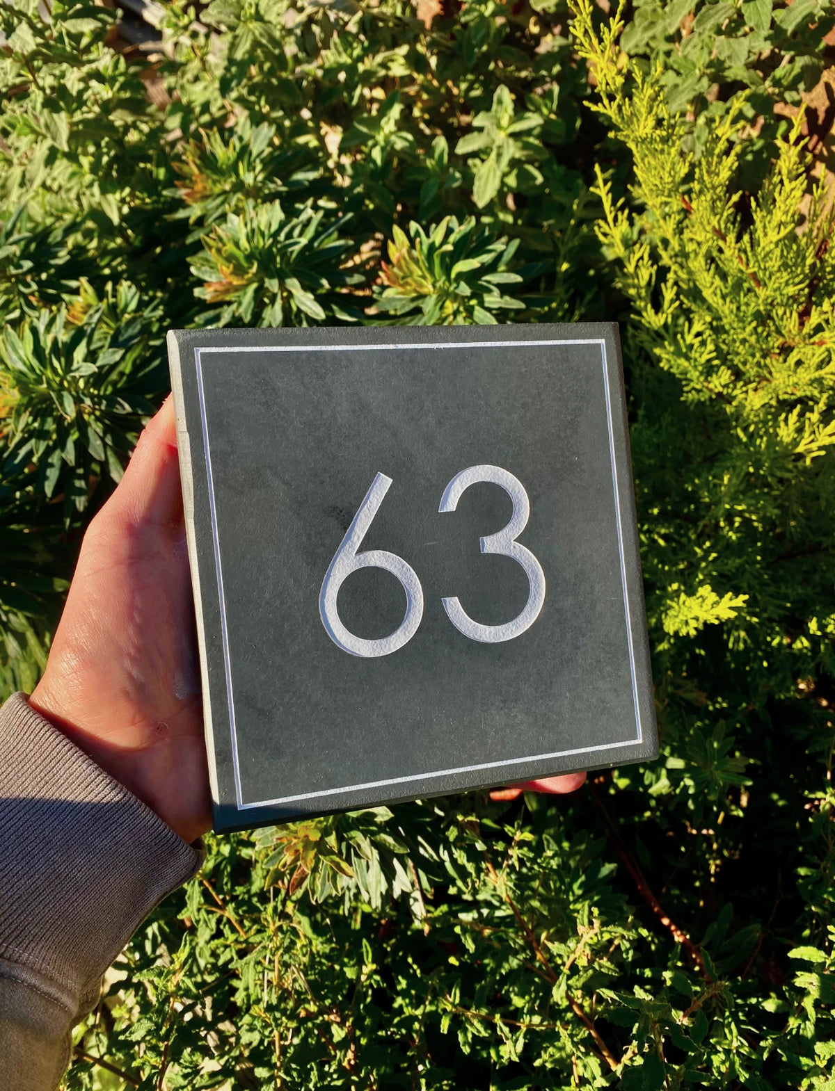 Square Slate House Name Sign