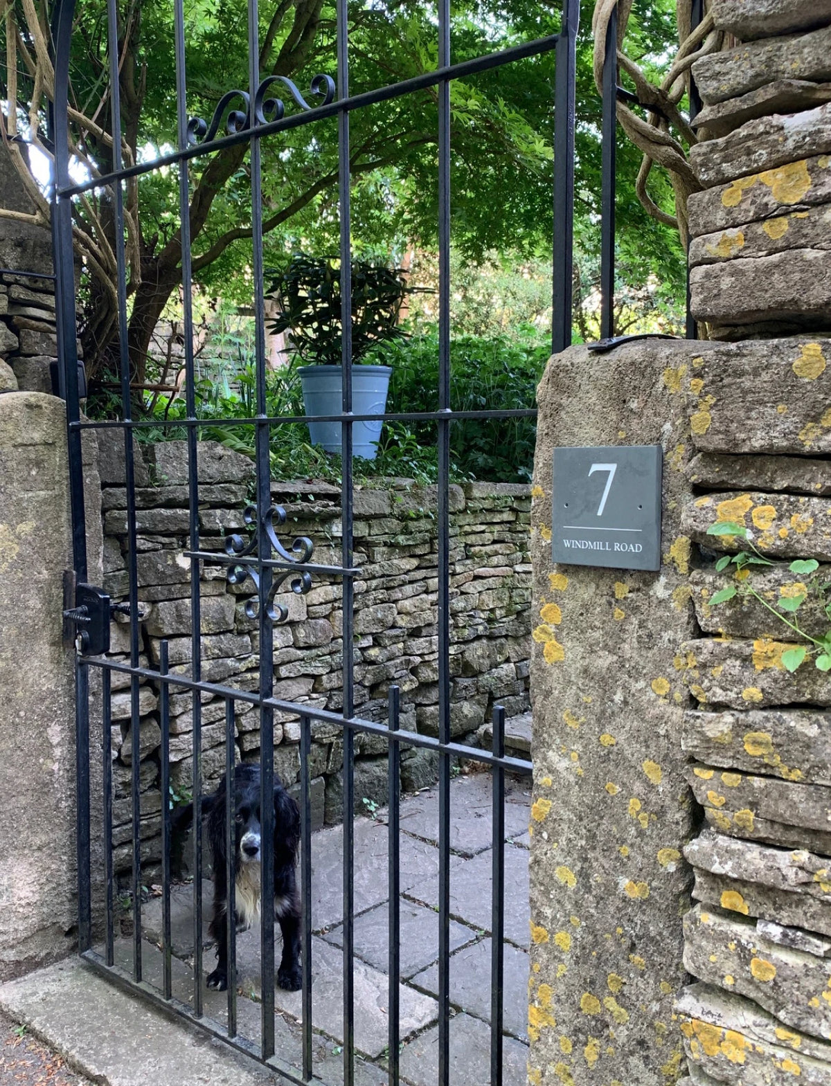 Contemporary Square Slate House Sign