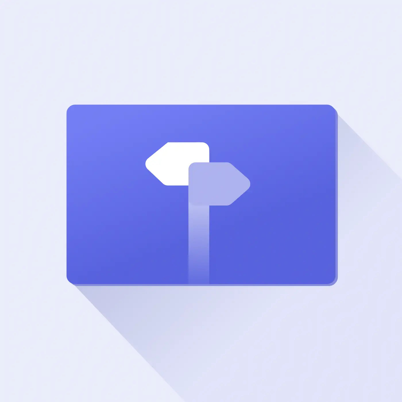 a gradient light and dark blue picture with Gift Card text in white