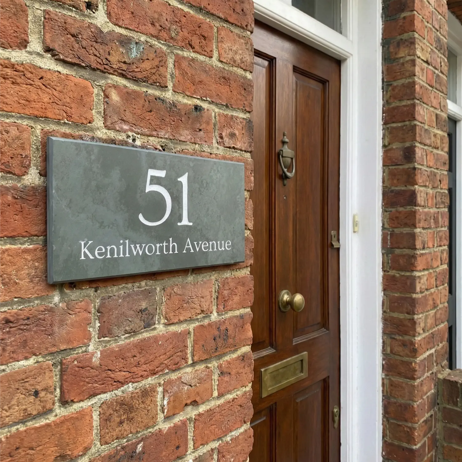 traditional number and house name sign