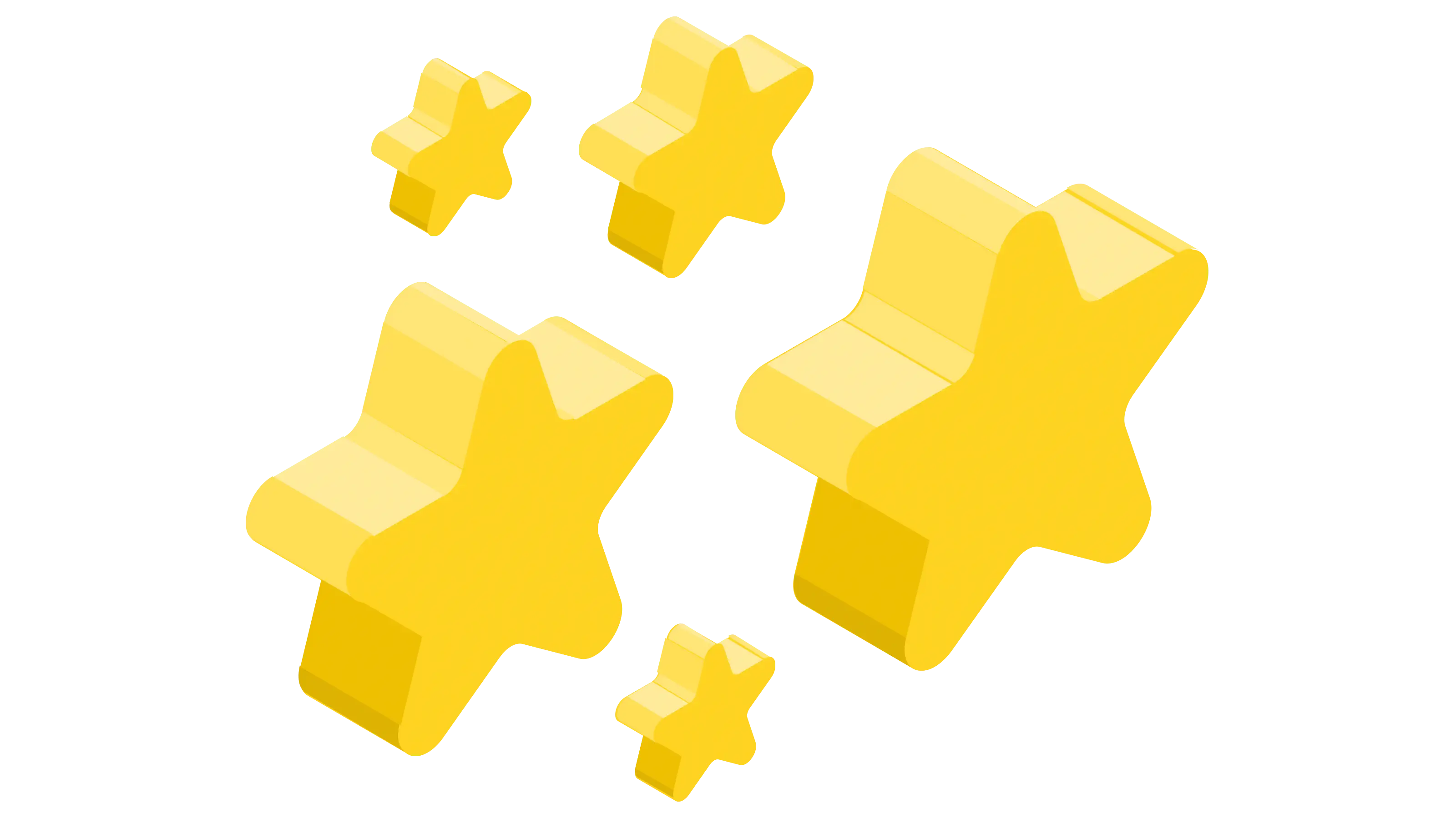 5 yellow stars in various sizes
