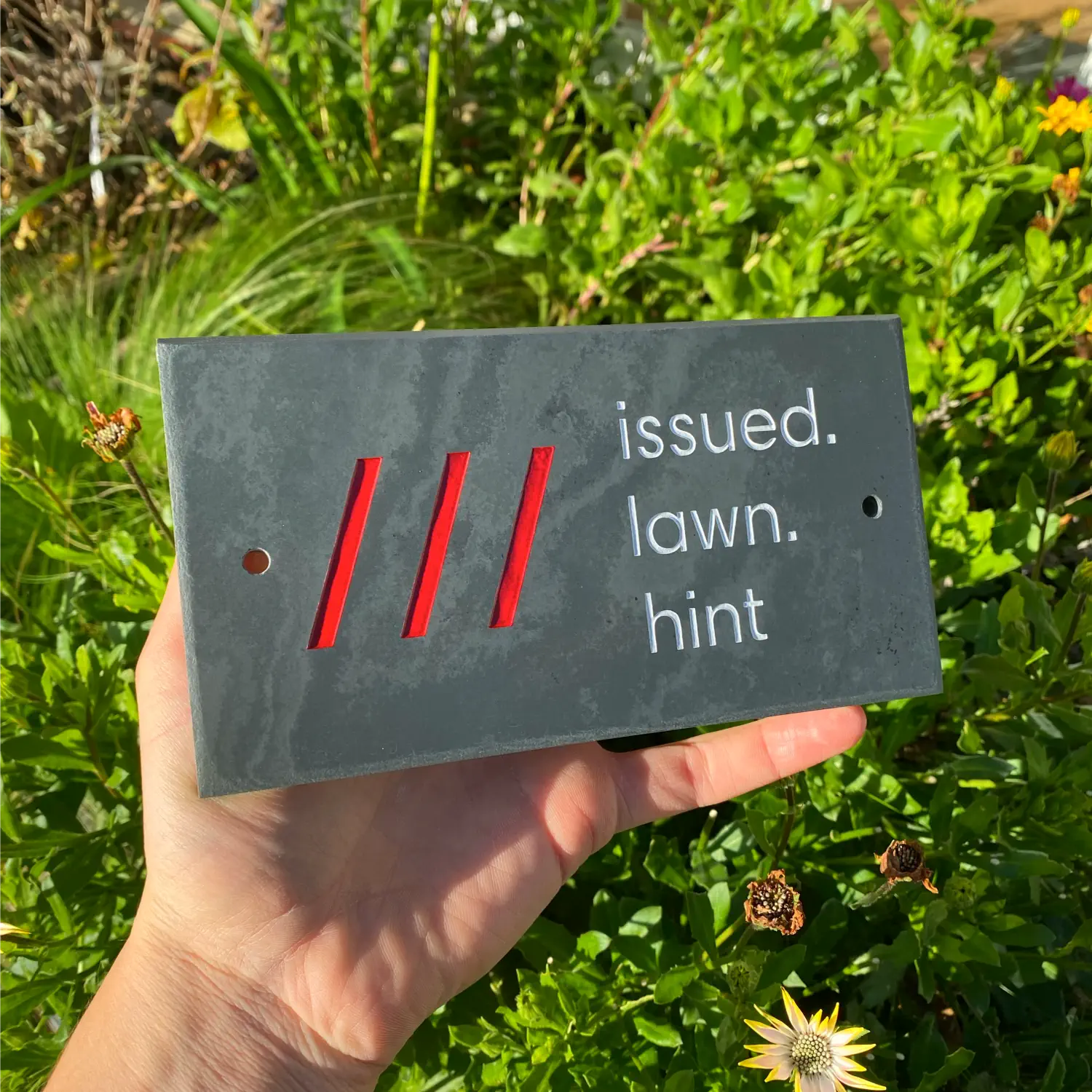 rectangle what3words sign with unique 3 word location address