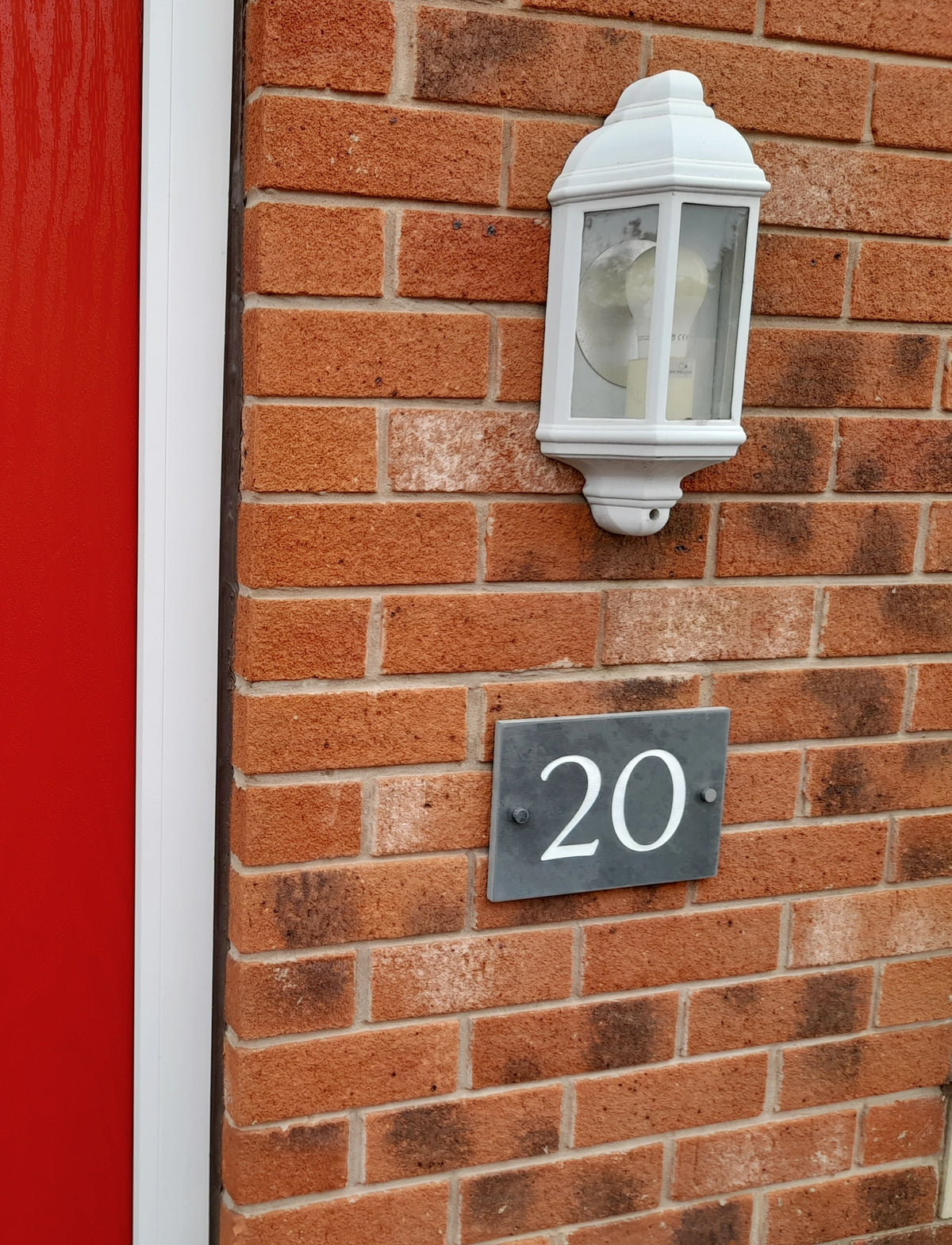 Wide Slate House Number Sign