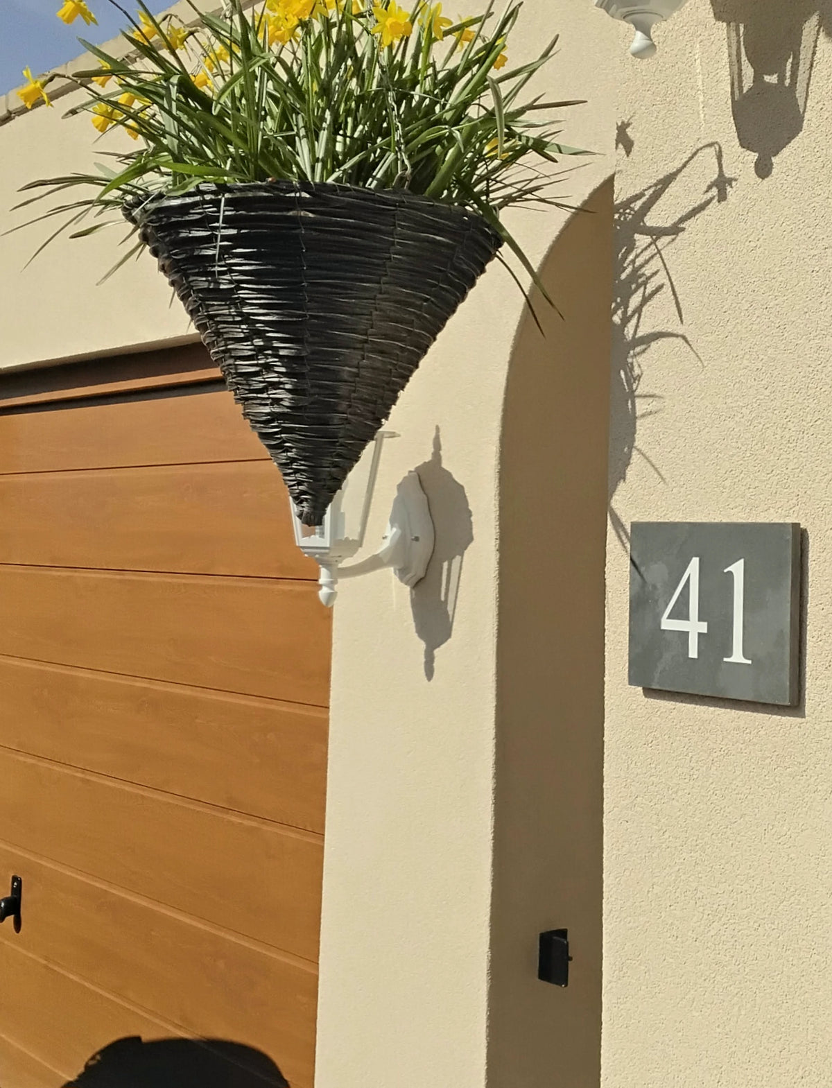 Wide Slate House Number Sign