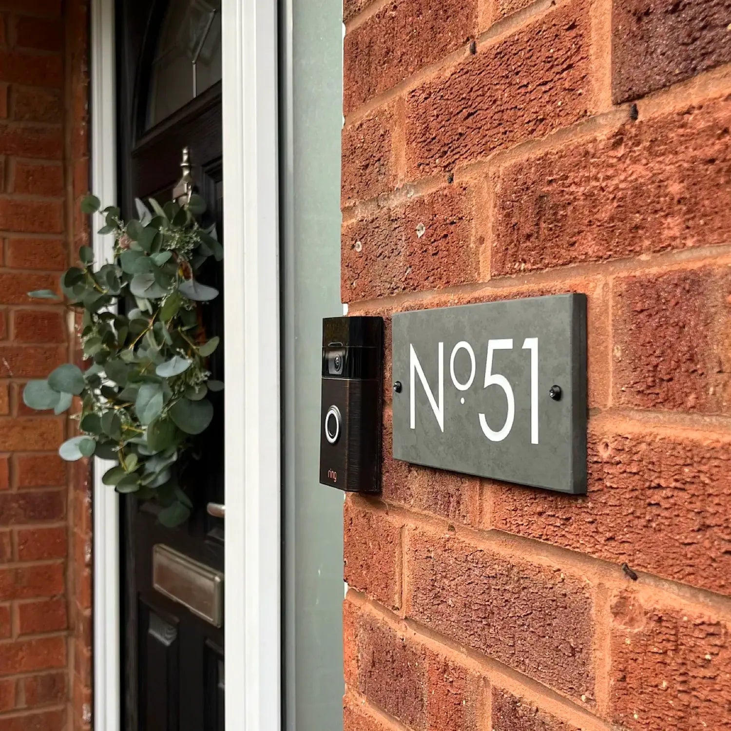 modern design slate house sign