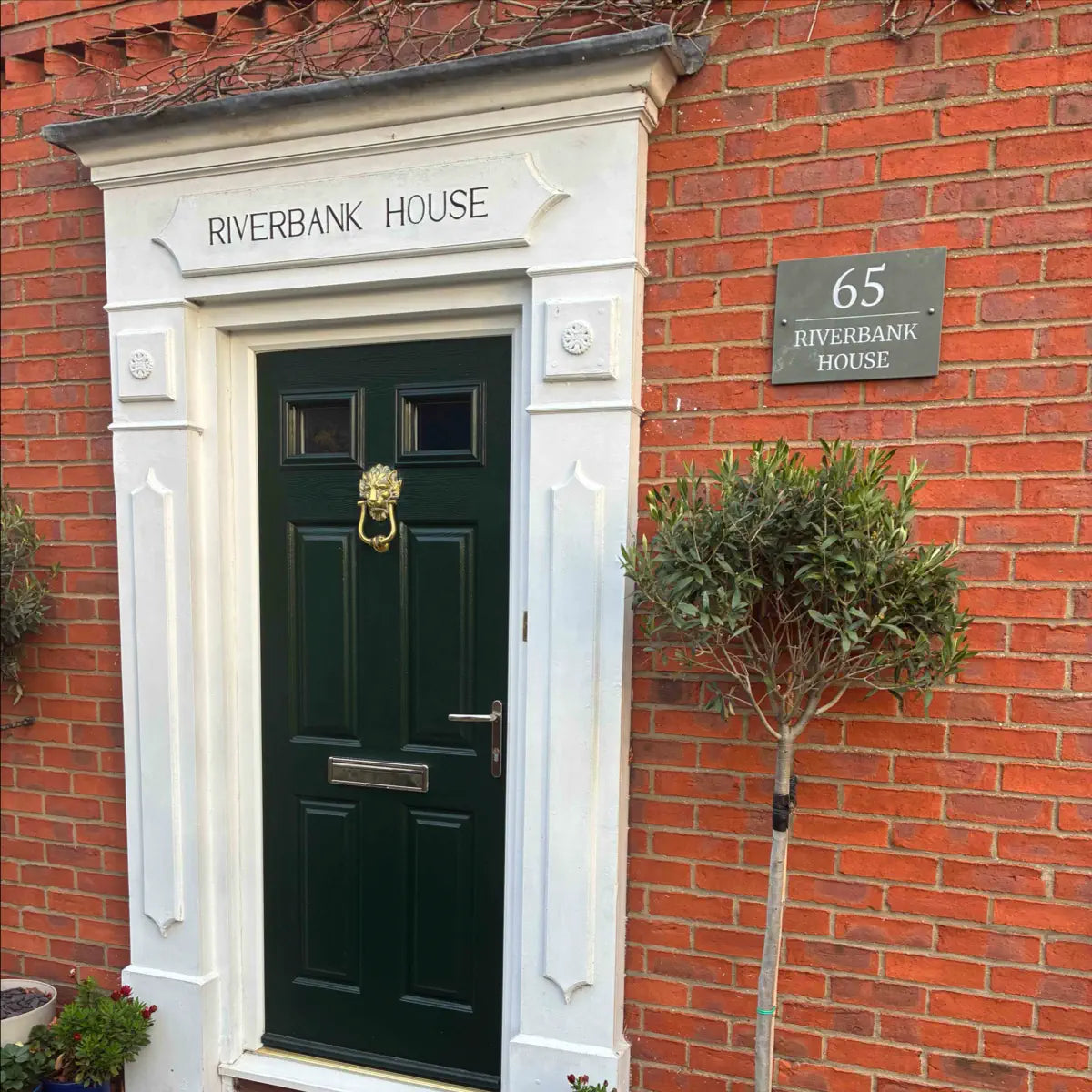 Slate House Sign with Line