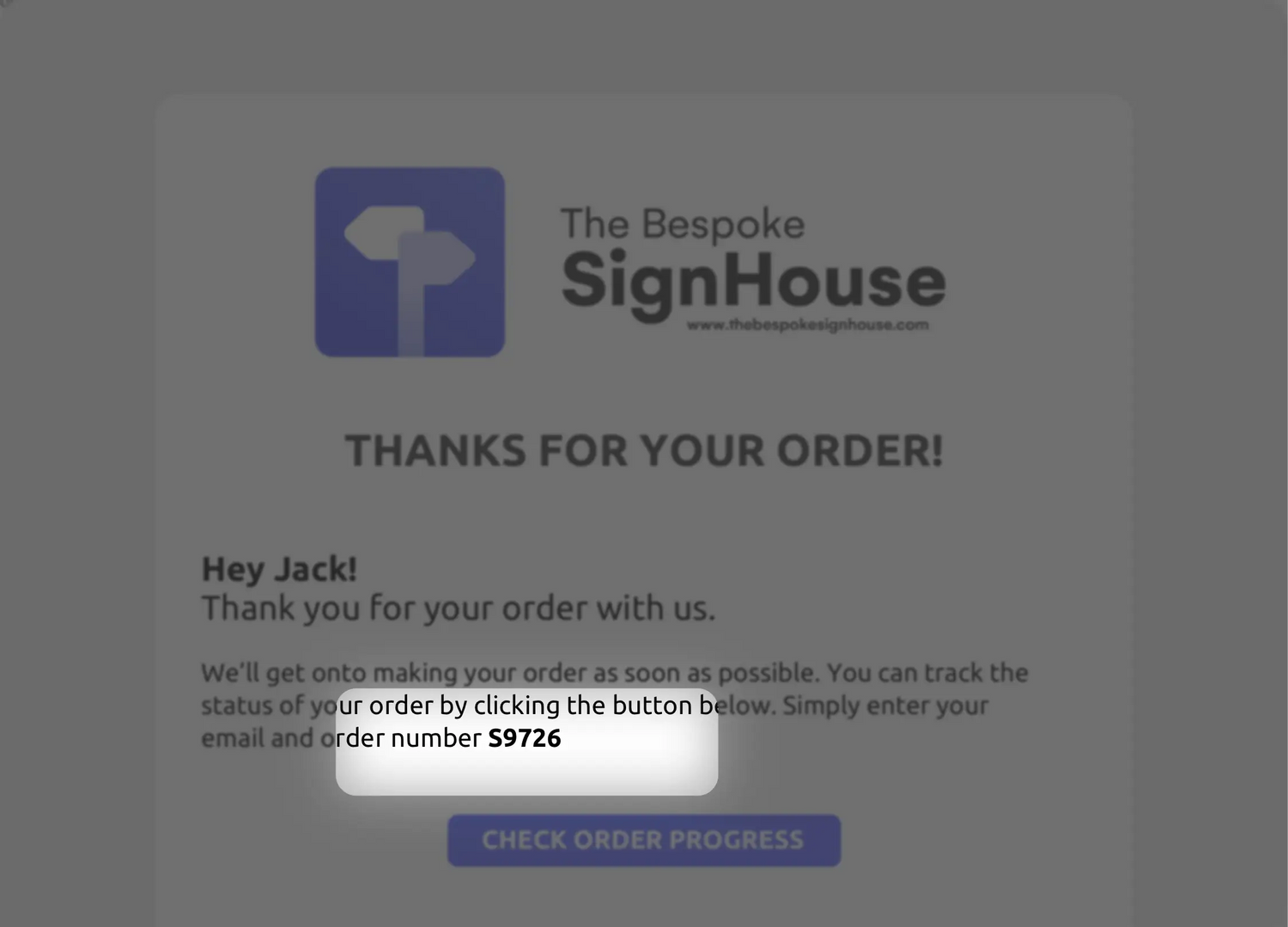 Order Update Sign How To Track Your Sign Order | The Bespoke Sign House