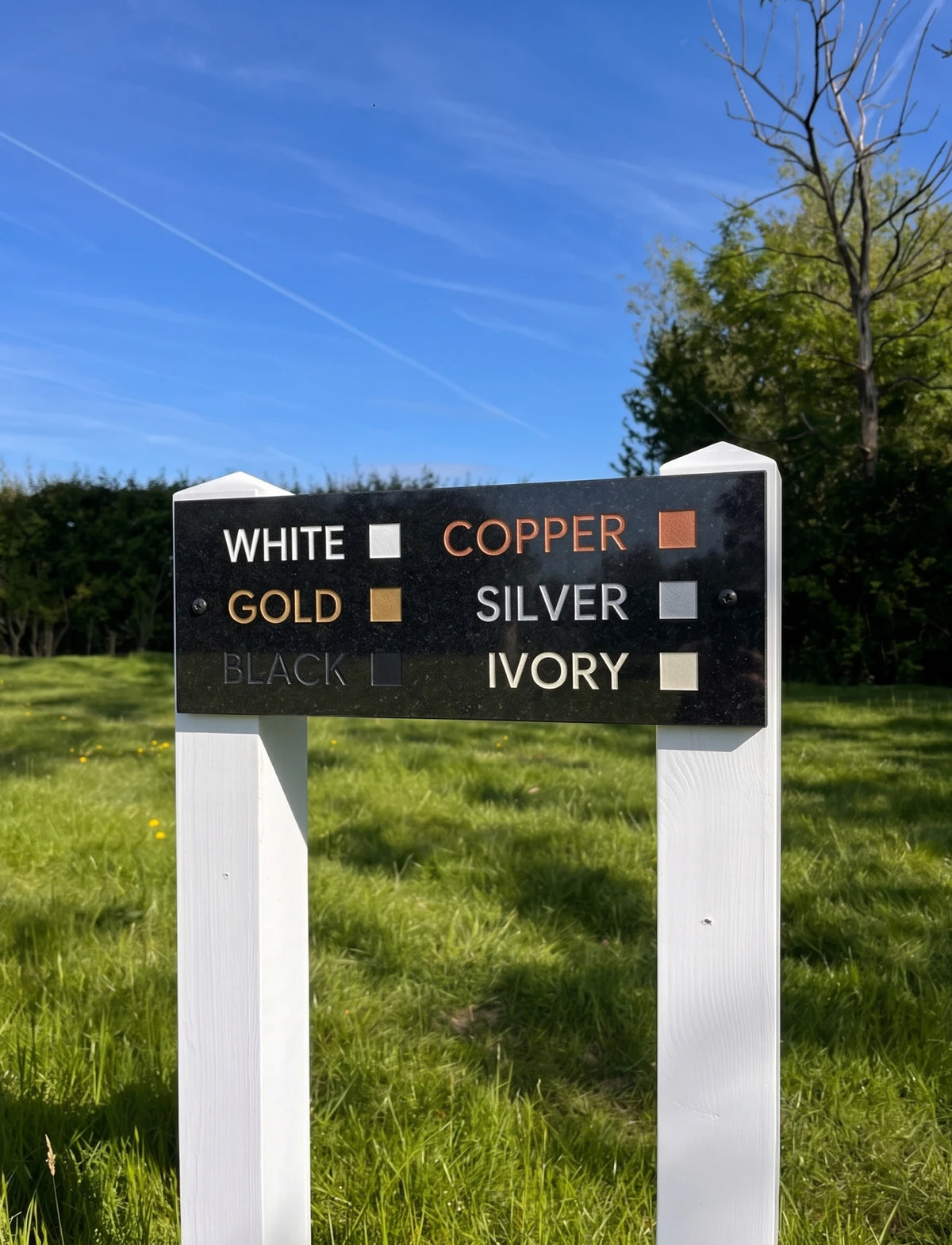 Granite Wide Number Sign