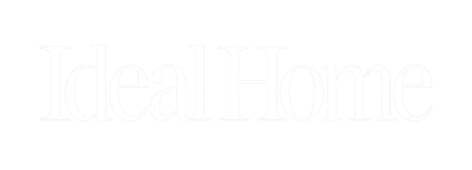 logo of ideal home in white