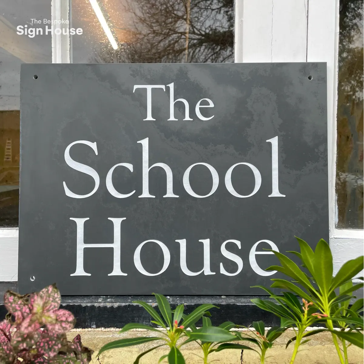 Slate sign for The School House