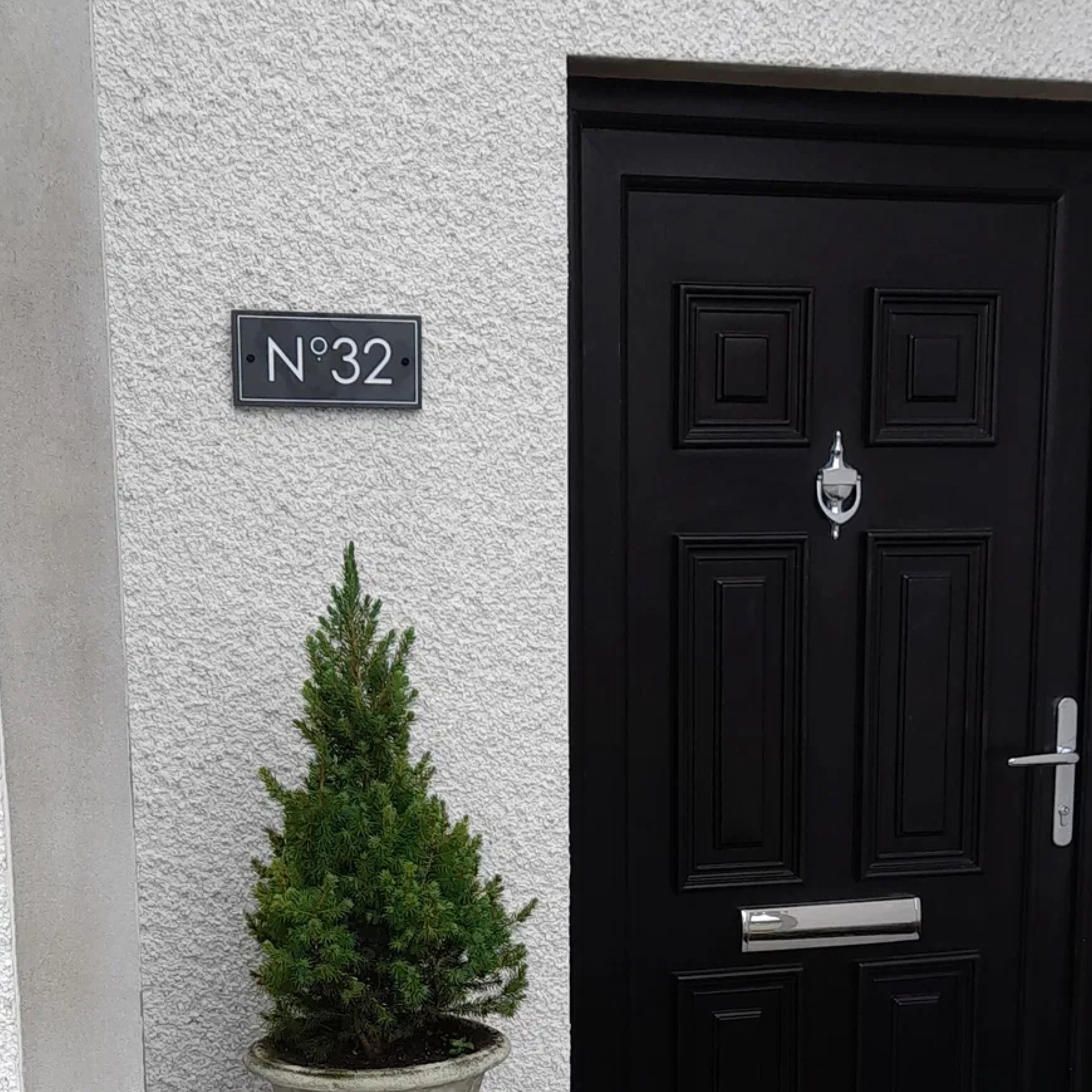 Modern Slate House Number Sign