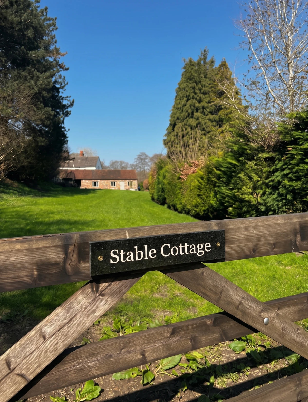Long Granite House Sign