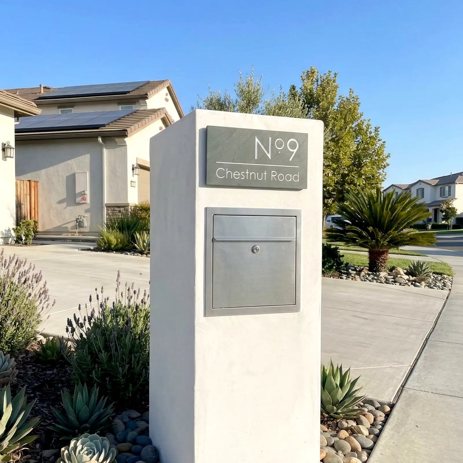 Contemporary Slate Address Plaque