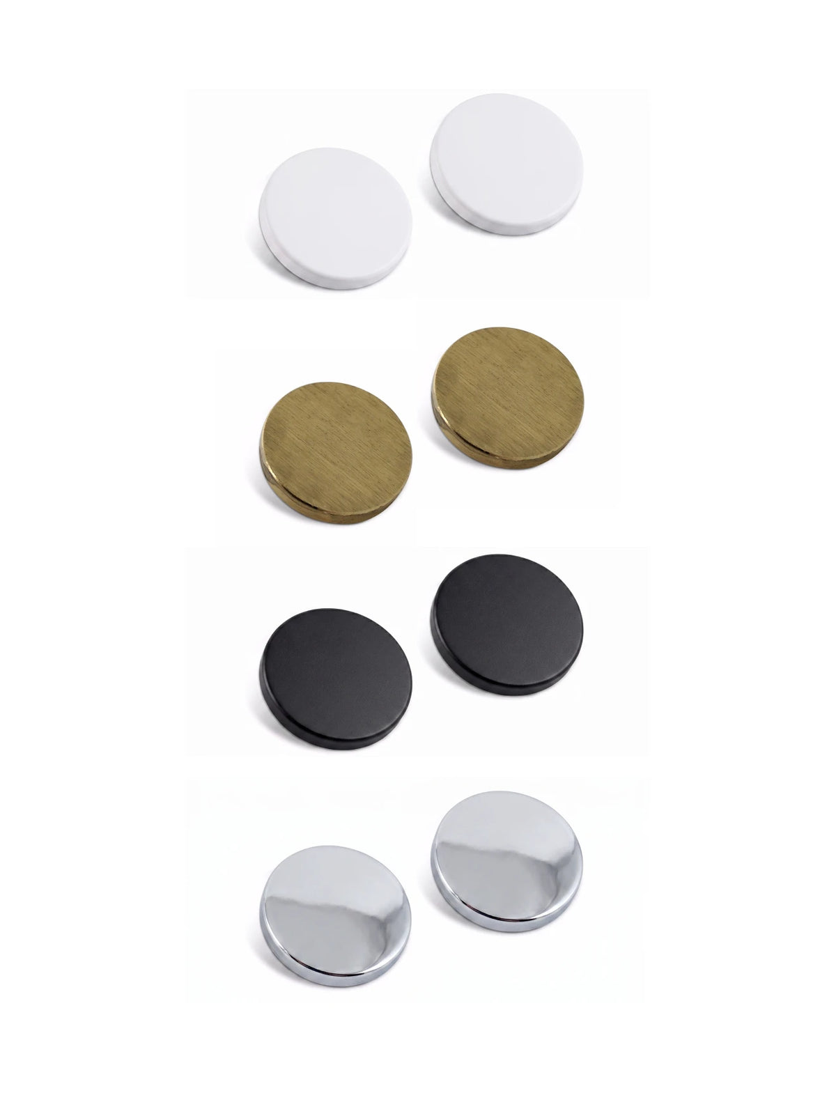 Cap Fixings | Silver, Black, Brass & White