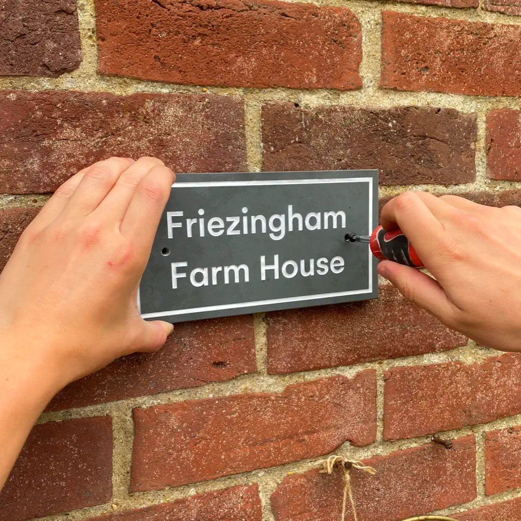 How to Install A Slate House Sign | Easy How To Guide – The Bespoke ...