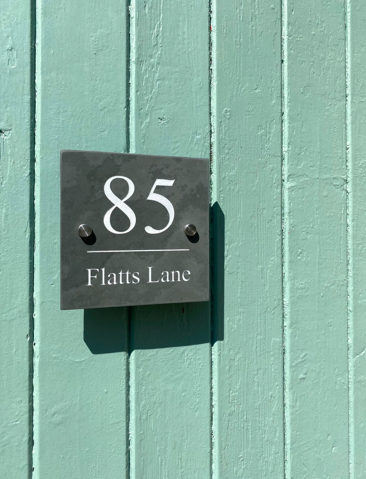 Contemporary Square Slate House Sign