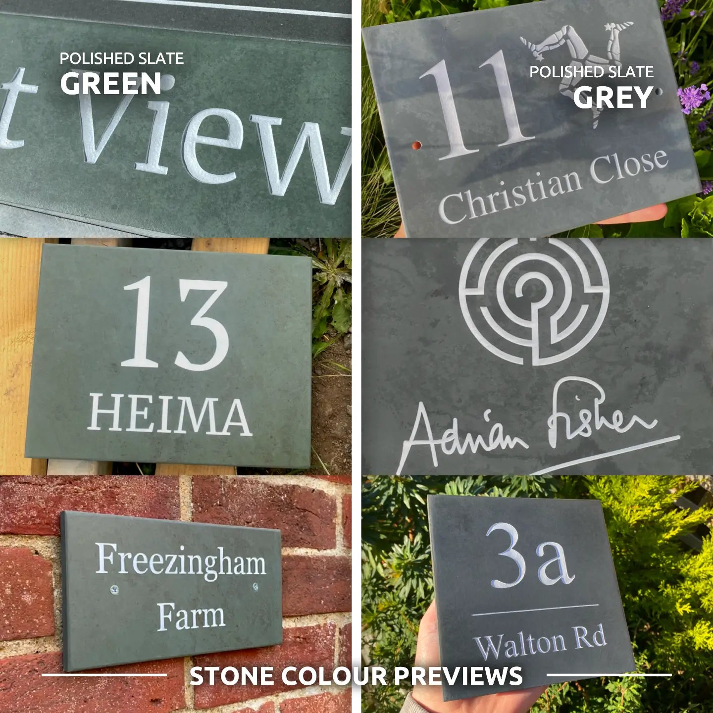 Slate House Sign with England Rose