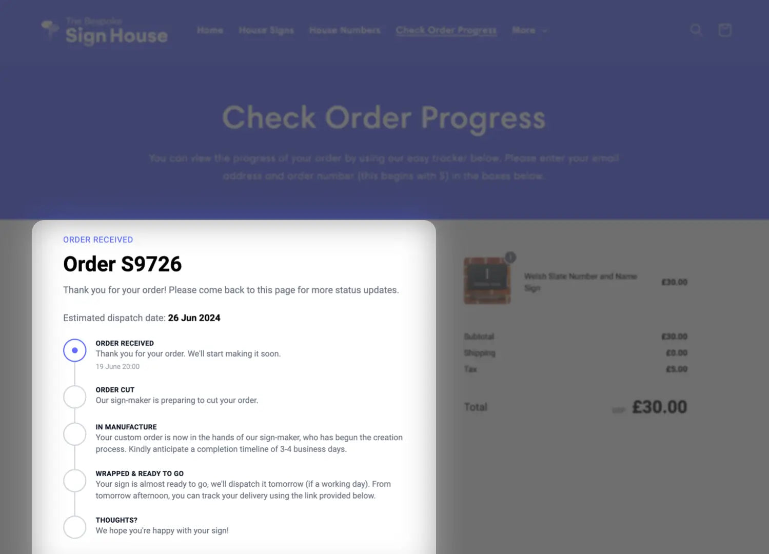How To Track Your Sign Order | The Bespoke Sign House