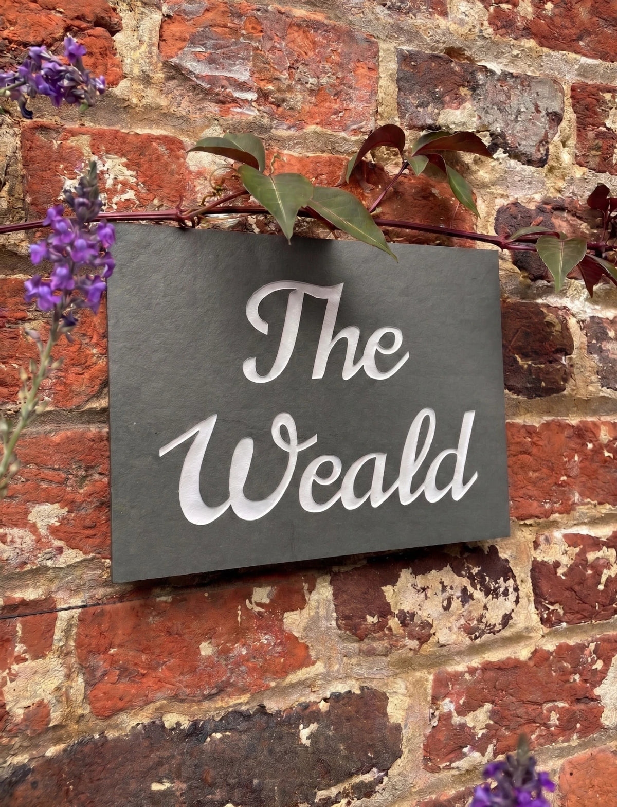 Wide Slate House Name Sign